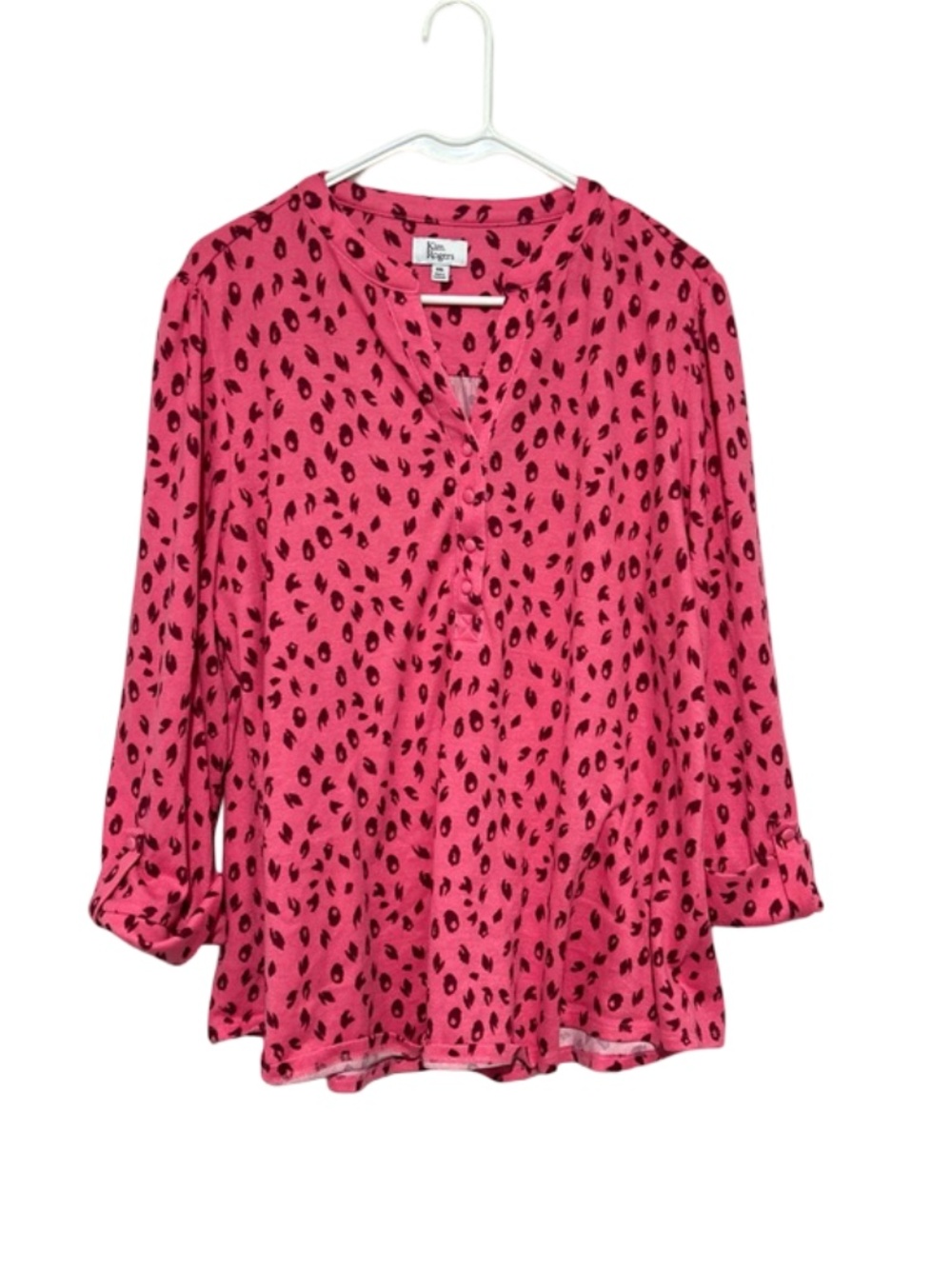 Kim Rogers XXL Pink Animal Print Blouse